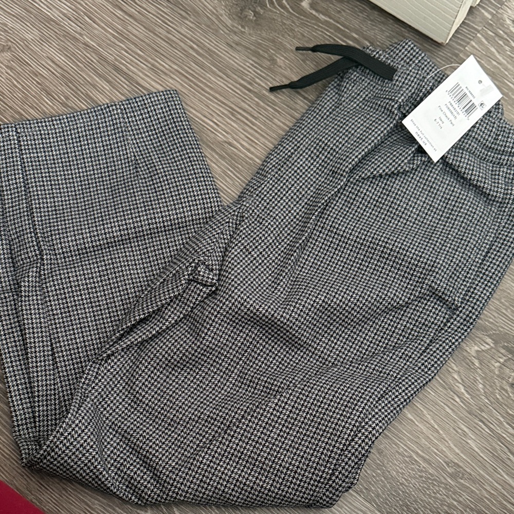 Next Kids Black and White Checkered Pants